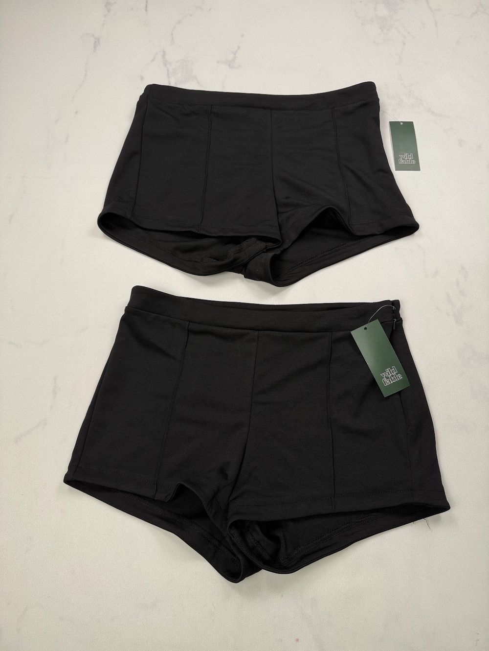 Wild Fable Athletic Shorts Black Current Adjustable Lot of 2 - Womens M